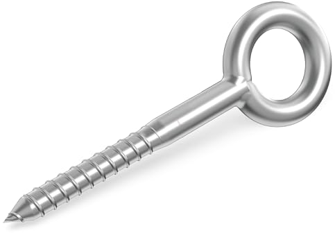 Scafom-rux Ösenschraube [12 x 90mm | 1 Stück] Ringschraube - Schraubösen - Ösenschrauben - Ringschrauben - Schrauböse mit Einbaumarkierung & Galvanisch verzinkt - Ösenhaken - Ringschraube