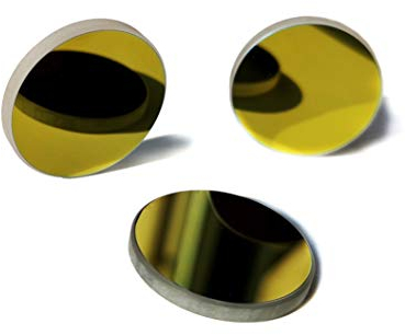 MCWlaser 3 STÜCKE K9 Glasspiegelbeschichtetes Gold Durchmesser: 25mm Für CO2 Laser Gravur Schneiden 40 Watt oder 50 Watt