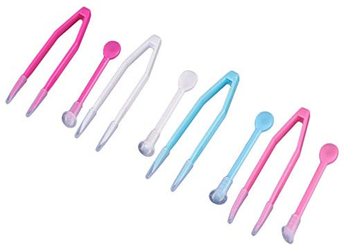 Healifty Contact Lens Remover Tweezers and Suction Stick Contact Lenses Inserter Remover for Hard Lenses 5 Sets (Mixed Color)