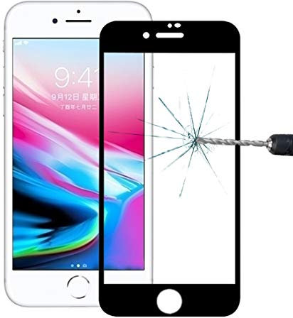 Replacement Screen Protector For iPhone 8 Plus Full Coverage Mobile Phone Fron Screen Protector Black/White Color 0.26mm 9H Surface Hardness 2.5D Explosion-proof Silk-screen Tempered Glass Screen Fi