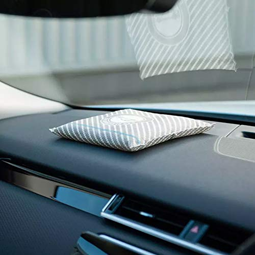 CUQOO Reusable Car Dehumidifier Bags - Portable Silica Gel Packets, Damp Moisture Absorbers for Cars, Windscreens, Boats & Homes, Prevents Mould, Rust, Condensation & Fog Remover, 2 Pack 225g