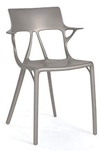 Kartell A.I. Sedia, Tecnopolimero termoplastico Riciclato, Grigio, H 81 cm