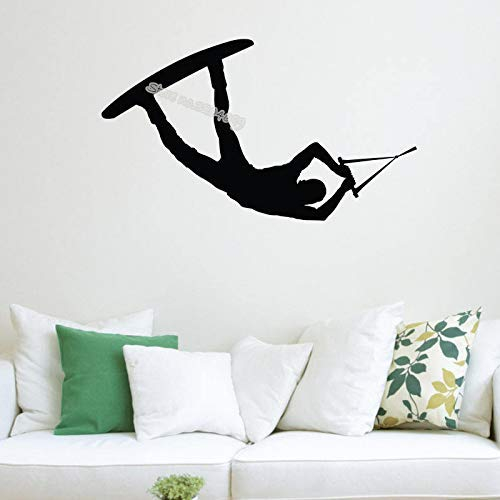 Wakeboard Junge Wandaufkleber Coole Wakeboarder Athlet Extreme Sport Vinyl Aufkleber Sport Room Decor Tapete Kinderzimmer Wandbild E 73X42 Cm