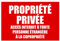 Panneau Propriété Privée - Accès interdit à toute personne étrangère à la copropriété 30 x 20 cm - Plaque signalétique gravée PVC - Fixation au choix (Rouge)