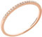 Ardeo Aurum Damenring aus 375 Gold Roségold mit 0,10 ct Diamanten Brillant Memoire Vorsteckring schmal Stapelring Gr. 60