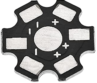 sourcing map Aluminio Base Placa Tablero LED Disipador Calor 20mm 2 Pasador Negro 25uds para Bricolaje 1W 3W COB LED Chips Lámpara Cuentas