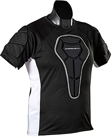 Winnwell Roller-Hockey-Hemd mit Polsterung, schwarz, Large