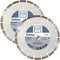 ESD-TOOLS | Diamanttrennscheibe SiStar Beton, Stein und Dachziegel, Trocken & Nass verwendbar | Ø 230/22,23 mm | 2er Set
