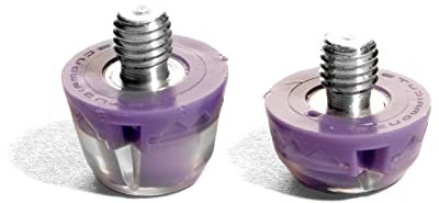 2 Tacos de Fútbol Rosca Estándar-Tacos de Goma para Botas de Fútbol (Lila Translúcido)