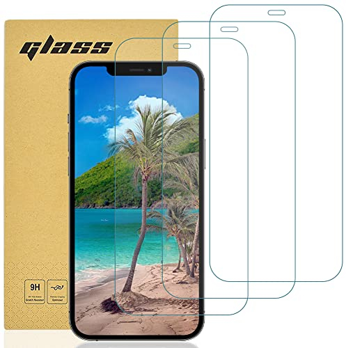 gueche [3 Unidades Protector de Pantalla para iPhone 12 Pro Max, Cristal Templado para iPhone 12 Pro Max Fácil Instalación, Vidrio templado 9H,Alta Definicion,Anti-Arañazos