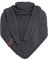 KNIT FACTORY - Dreiecksschal Sally - Damen Strickschal mit Wolle - Grob gestrickten Schal - Hochwertige Qualität - XXL Schal - 220x85 cm - Anthrazit