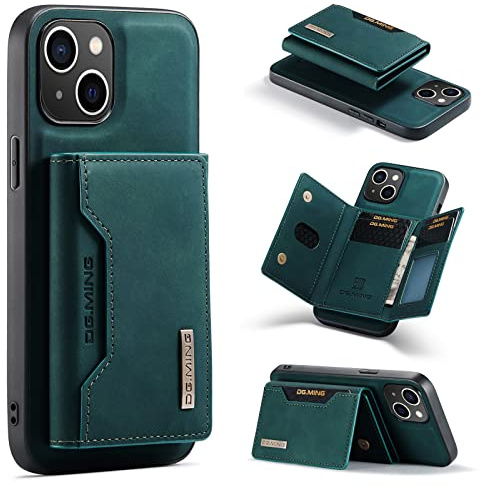 ZCDAYE for iPhone 14 Case with Magnetic Wallet, Blue | Premium Leather Phone Case with Card Holder, Powerful Magnets, Practical Cases for Women Man, Durable Protective Phone Cover