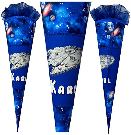 Schultüte passend zum Step by Step Star Shuttle Elio,Spaceship,Universum,Sternenshuttle,Benutzerdefinierte,Genäht,für jungen,Name