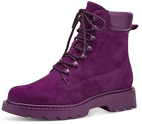 Tamaris Damen Schnürstiefel Leder; DARK PINK/pink; 38 EU