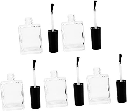 minkissy Gel Nail Polish Refillable Glass Containers Mini Empty Nail Polish Bottles Empty Nail Oil Bottles with Brush Clear Nail Polish Bottles Empty Nail Polish Bottles 15ml Varnish Bulk