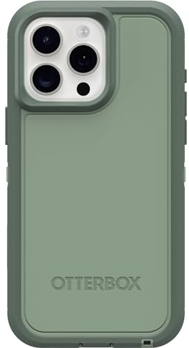OtterBox iPhone 15 Pro MAX (Only) Defender Series XT Case - EMERALD ISLE (Green), screenless, rugged, snaps to MagSafe, lanyard attachment