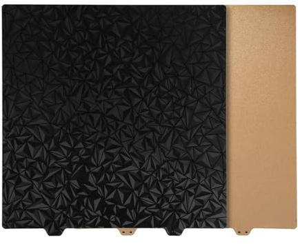 Yunseity 3D-Drucker-PET-PEI-Bauplatte, PET Smoothly + PEI Frosted Flexible Druckoberfläche, Doppelseitige Flexible Abnehmbare Bauplattformen für CR10 CR10S usw. (310 X (Stahlplatte)