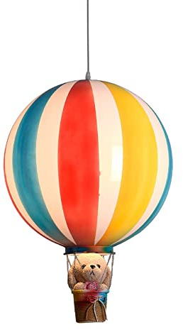 Lampada da soffitto per bambini, lampadario a mongolfiera, lampada a sospensione moderna per camera da letto per ragazzi/ragazze, paralume in acrilico, lampada a sospensione creativa per cameretta dei