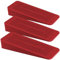 AFFIXERS Pack of 3 Door Stoppers for Floor Anti-Skid, Durable, and Heavy Duty Rubber Door Stops | Ideal for All Types of Surfaces Red Door Wedges Indoors