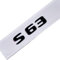Auto-Heck-Emblem, Zahlen, Buchstaben, Autoaufkleber, kompatibel for Mercedes Benz S63 S 63, Chrom-Silber/Mattschwarz