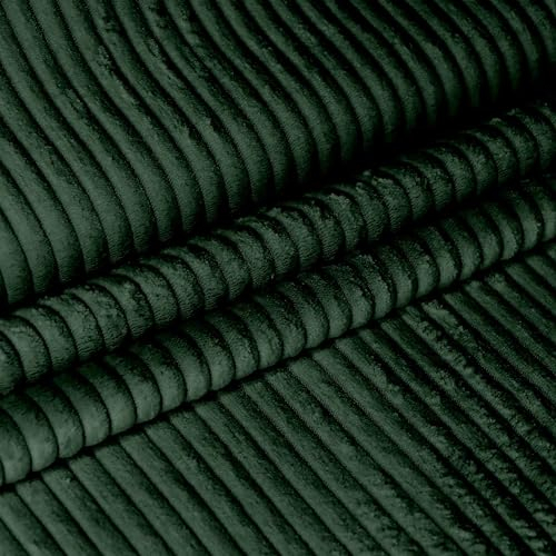 DreamRoots Cord Stoff Meterware Gewicht 380 g/m2 - Polsterstoff Cord Meterware 140 cm breit - Möbelstoff Meterware - Breitcord Meterware Forest Symphony 1M