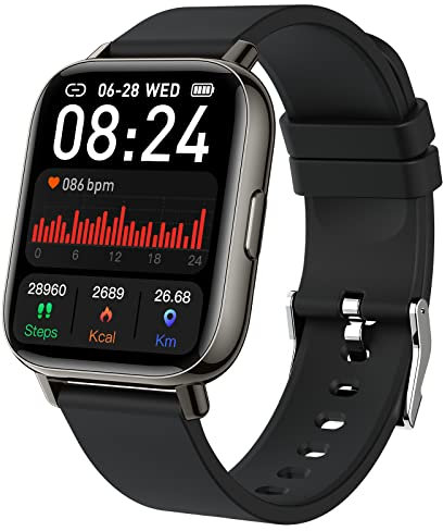 Smart Watch, Fitness Watch for Women Men, 1.69 Touch Screen Fitness Tracker Smartwatch with Heart Rate Sleep Monitor Step Counter, IP68 Waterproof Activity Tracker for Android iOS
