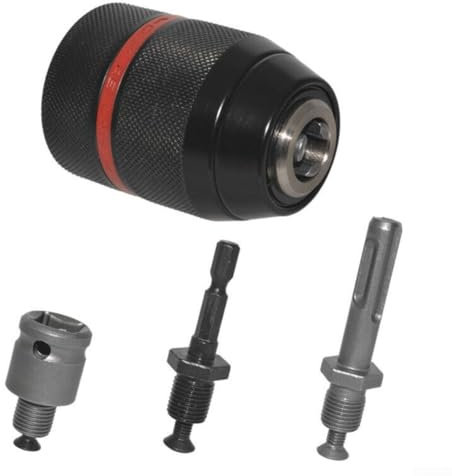 13mm Keyless Drill Chuck Adapter, Quick Change SDS/Hex/Square, Securely Hold Drill Bits (Chuck and)
