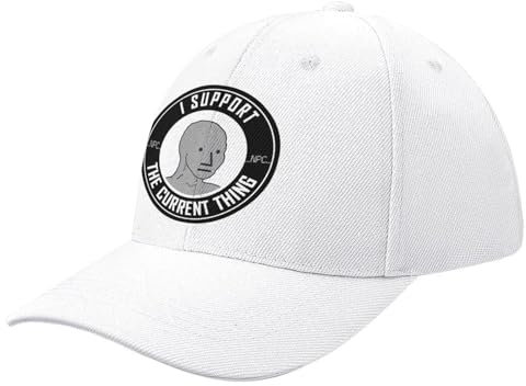 CIZIEOE Baseball Kappe Baseball Cap NPC: ICH UNTERSTÜTZE DIE AKTUELLE Sache Baseball Cap Vintage Bauhelm Bommelmütze Golfmütze Damen Herren