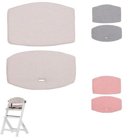 Chipolino Kinder-Kissenset Hochstuhl 2-teiliges Sitzeinlagen-Set für Holz-Stühle, Farben:beige