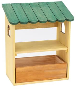 CIPPRO Holzhaus, zweistöckige Vitrine mit Schubladen, Blindboxen, Eingangsschränke, bewegliche Trennwände, Ausstellungsregale, dekorative Büroschreibtische, Aufbewahrungsboxen(Green)