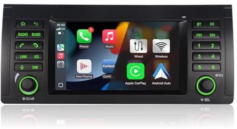Pantalla para BMW E39 5 Series 7 Series E53 X5 M5 Radio Con Inalámbrico CarPlay Android Auto