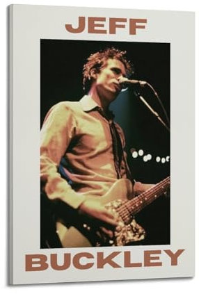 HUEAEHAHE Jeff Buckley Poster, Raumdekoration, Leinwandposter, ästhetischer Poster, Druck, Wandkunst, Dekorposter, 40 x 60 cm, Rahmenstil