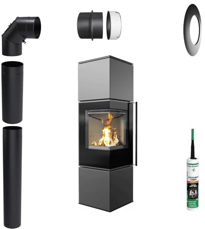 KRATKI Kaminofen aus Stahl 7kw REN SET 150fi Stahlofen BImSchV Stufe 2 EEK A