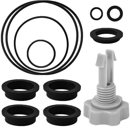 Sandfilterpumpe Ersatzteile für Intex, Pool Zubehör für Intex Pool, 25013 Dichtungen Sandfilterpumpen Ersatzteile 12er Set, 1 Luftablassventil und 11 O-Ring Dichtungen für Intex Sandfilteranlage