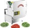 Picadora de verduras eléctrica de 200 W, cortadora industrial de cebolla de acero inoxidable con cinta transportadora, grosor ajustable de 2 a 20 mm for verduras, tomates y otros alimentos.