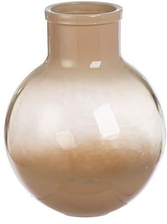 GILDE Vase Novelle - Glas - bauchig - Höhe 31cm x Ø 24cm - braun - Tischvase
