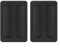 Toaster Dust Cover Set 2Pcs Silicone for 2 Slice Models, Flexible and Protection (Black)
