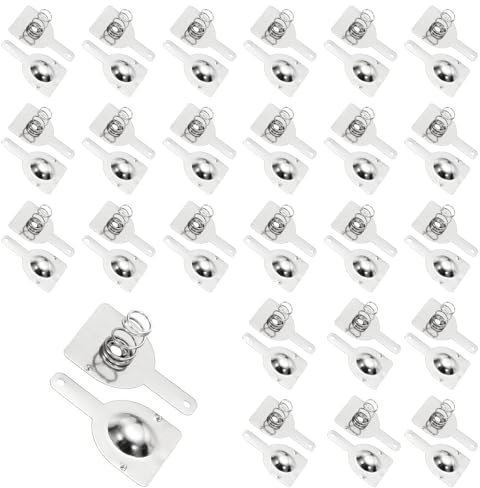 sourcing map 30 Set 18650 Battery Contact Spring Nickeling Plate, 18.5 mm x 16mm Positive to Negative Conversion Spring Replacement for PCB Mounting and Battery Holders