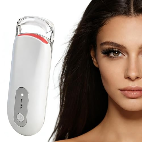 OBEST Beheizbare Wimpernzange, Elektrische Wimpernzange mit 2 Temperaturmodi Wimpern Curler Beheizt 65 ±15°C,85 ±15°C,Wimpernformer Beheizbar für Alle Wimpern