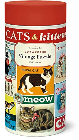 Cavallini Papers & Co. Cats Katzen 1000 Teile Puzzle, Mehrfarbig