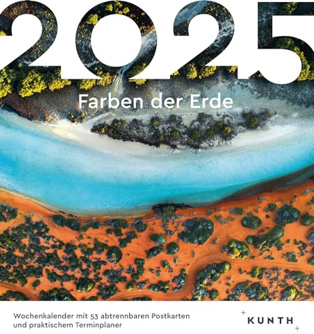 Farben der Erde - KUNTH Postkartenkalender 2025: Hochwertiger Tischkalender mit 53 traumhaften Postkarten (auch zum Aufhängen)