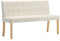 vidaXL Bank 140 cm Creme Samt Sitzbank mit Rückenlehne im Stepp-Design Polsterbank mit Samtbezug Flurbank Flurmöbel Sofa Couch Wohnzimmerbank