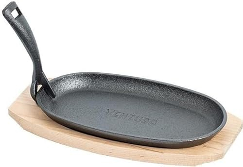 VENTURA Gusspfanne mit Holz-Untersetzer und Griff