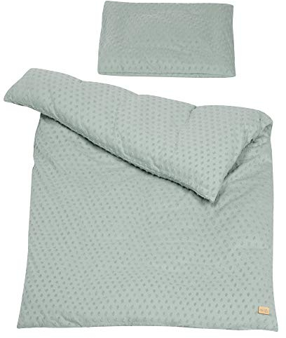 roba Kinderbettwäsche Lil Planet 100 x 135 cm - 2-teiliges Bettwäsche Set - Bio Baumwolle - GOTS und Oeko-Tex 100 zertifiziert - Frosty Green