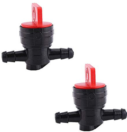 2 Pcs Petcock Fuel Tank Tap 1/4 Inline On/Off Fuel Switch Tap Universal Plastic Motorcycle Fuel Shut Off Valve Motorcycle Fuel Valve for 6mm Pipe Hose