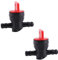 2 Pcs Petcock Fuel Tank Tap 1/4 Inline On/Off Fuel Switch Tap Universal Plastic Motorcycle Fuel Shut Off Valve Motorcycle Fuel Valve for 6mm Pipe Hose