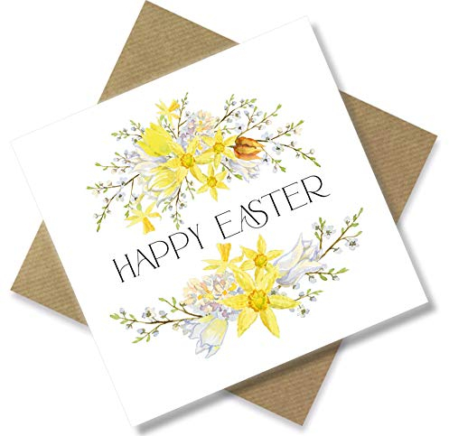 Punkcards Osterkarten, Osterwünsche, Grußkarte, Frohe Ostern, religiöse Karte für Freunde oder Familie, hergestellt in Großbritannien