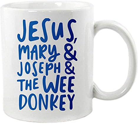 Funky Gifts Jesus, Mary & Joseph & The Wee Donkey Mug