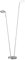 Fischer & Honsel LED Stehleuchte Dent 2-flammig, Stehlampe dimmbar in 3 Stufen oder stufenlos über Taster, 2700 4000K, Nickelfarben matt & Chromfarben, Höhe: 135cm 40394