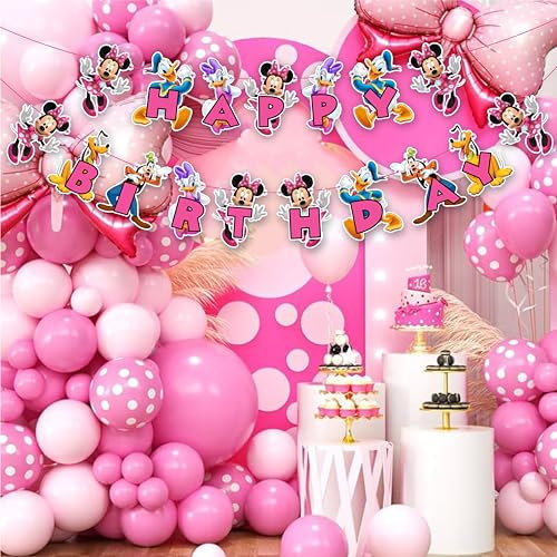 Seyal® Pancarta de feliz cumpleaños de Minie Mouse